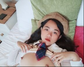 Asian slut titty playing