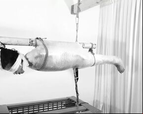 Wrapped & Trapped: CRAZY shaking orgasm in plastic wrap suspension! Bdsmlovers91