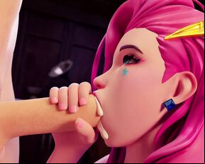 League of Legends - KDA Nude Seraphine Blowjob Deepthroat & Swallow Session Part1 (Sound)